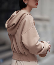 ハイウエスト切り替えガーリーポンチパーカーsdp0006 ベージュ