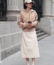 ハイウエスト切り替えガーリーポンチパーカーsdp0006 ベージュ