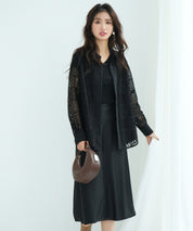 透かしレースオーバーシルエットシャツ
sdp0053 ブラック