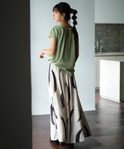 前後2wayフレンチスリーブブラウスsdp0059 ライトグリーン