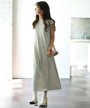 前後2wayフレアロングワンピースsdp0060 グレー