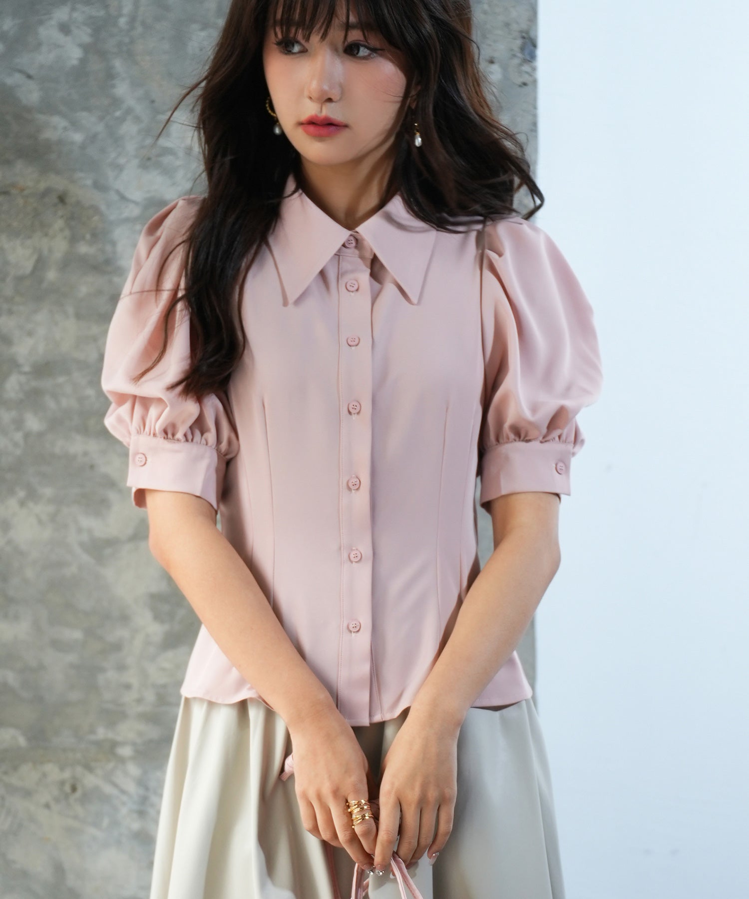 パワーショルダースタイルアップブラウスsdp0061-102-26