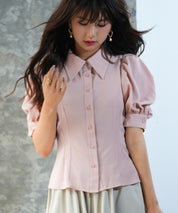 パワーショルダースタイルアップブラウスsdp0061 ピンク