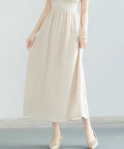 フリルカラーロング丈ジョゼットワンピースsdp0069 ベージュ