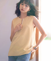 パールキーネックノースリーブブラウスsdp0078-102-31