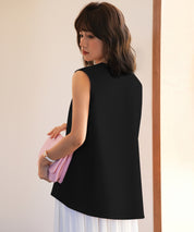 パールキーネックノースリーブブラウスsdp0078 ブラック