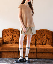 ペチパン付きヘムシャツミニスカートsdp0081b ベージュ