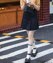 ペチパン付きヘムシャツミニスカートsdp0081b ブラック