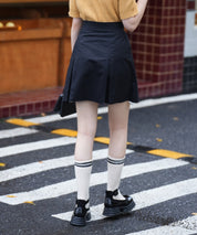 ペチパン付きヘムシャツミニスカートsdp0081b ブラック