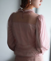 プチハイネックショート丈チュールトップスsdp0083 ピンク