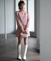 プチハイネックショート丈チュールトップスsdp0083 ピンク