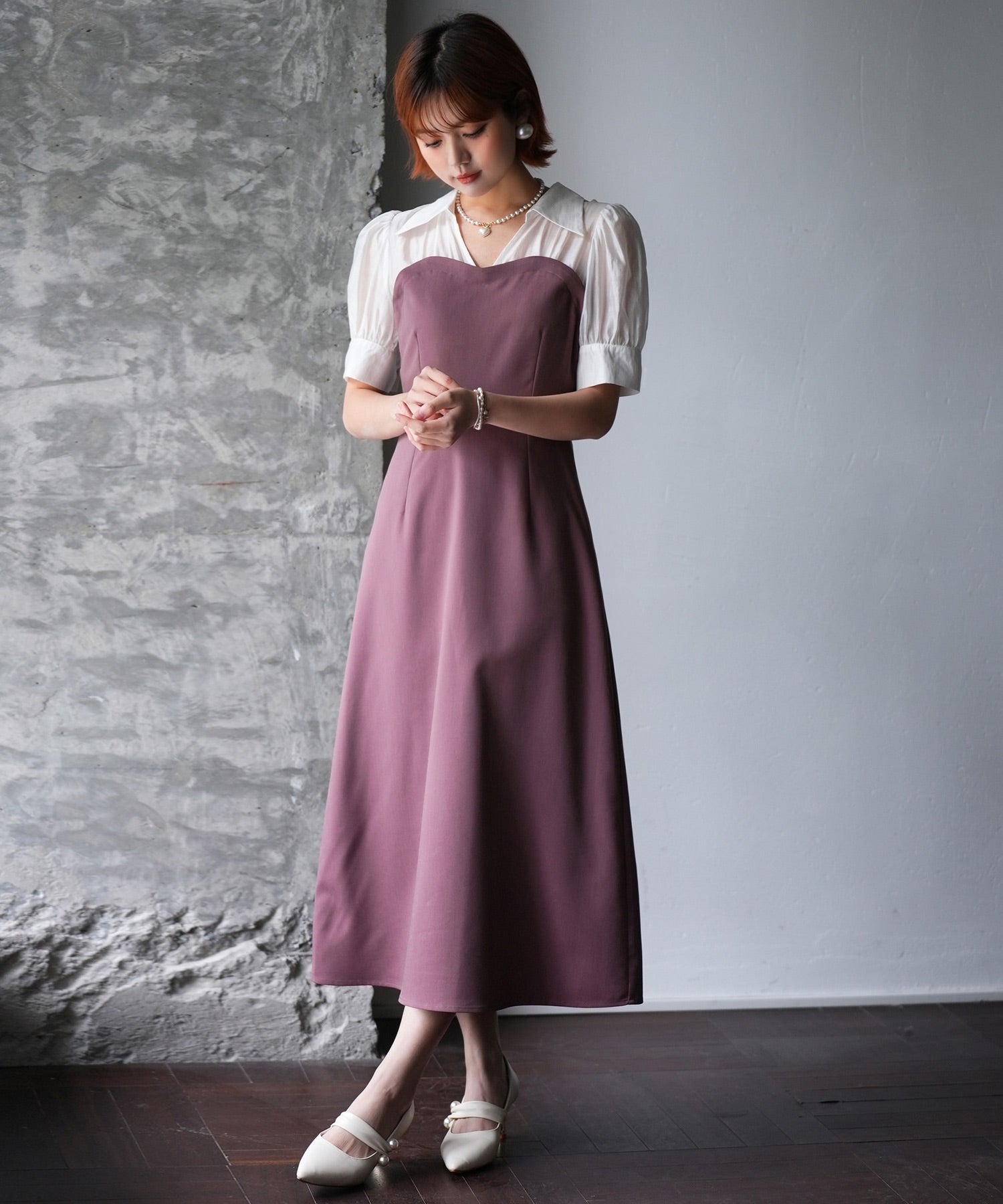 ちー様 【BiBi】グラントイーワンズ レディース トップス ストレッチ丸首 M マーメイドスウェットワンピース[E3434] | Xmas SALE！12/19(金)18:00