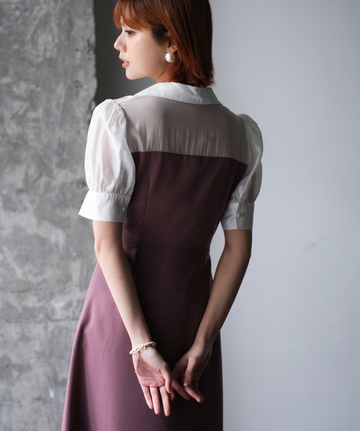 ドッキングビスチェロング丈ワンピースsdp0084 パープル