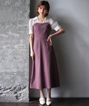 ドッキングビスチェロング丈ワンピースsdp0084 パープル