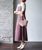 ドッキングビスチェロング丈ワンピースsdp0084 パープル