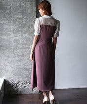 ドッキングビスチェロング丈ワンピースsdp0084 パープル