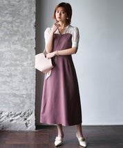 ドッキングビスチェロング丈ワンピースsdp0084 パープル