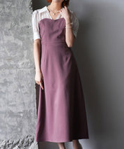 ドッキングビスチェロング丈ワンピースsdp0084 パープル