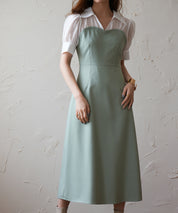 ドッキングビスチェロング丈ワンピースsdp0084 グリーン