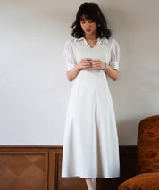 ドッキングビスチェロング丈ワンピースsdp0084 アイボリー