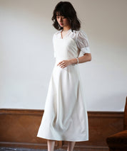 ドッキングビスチェロング丈ワンピースsdp0084 アイボリー