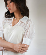 ドッキングビスチェロング丈ワンピースsdp0084 アイボリー