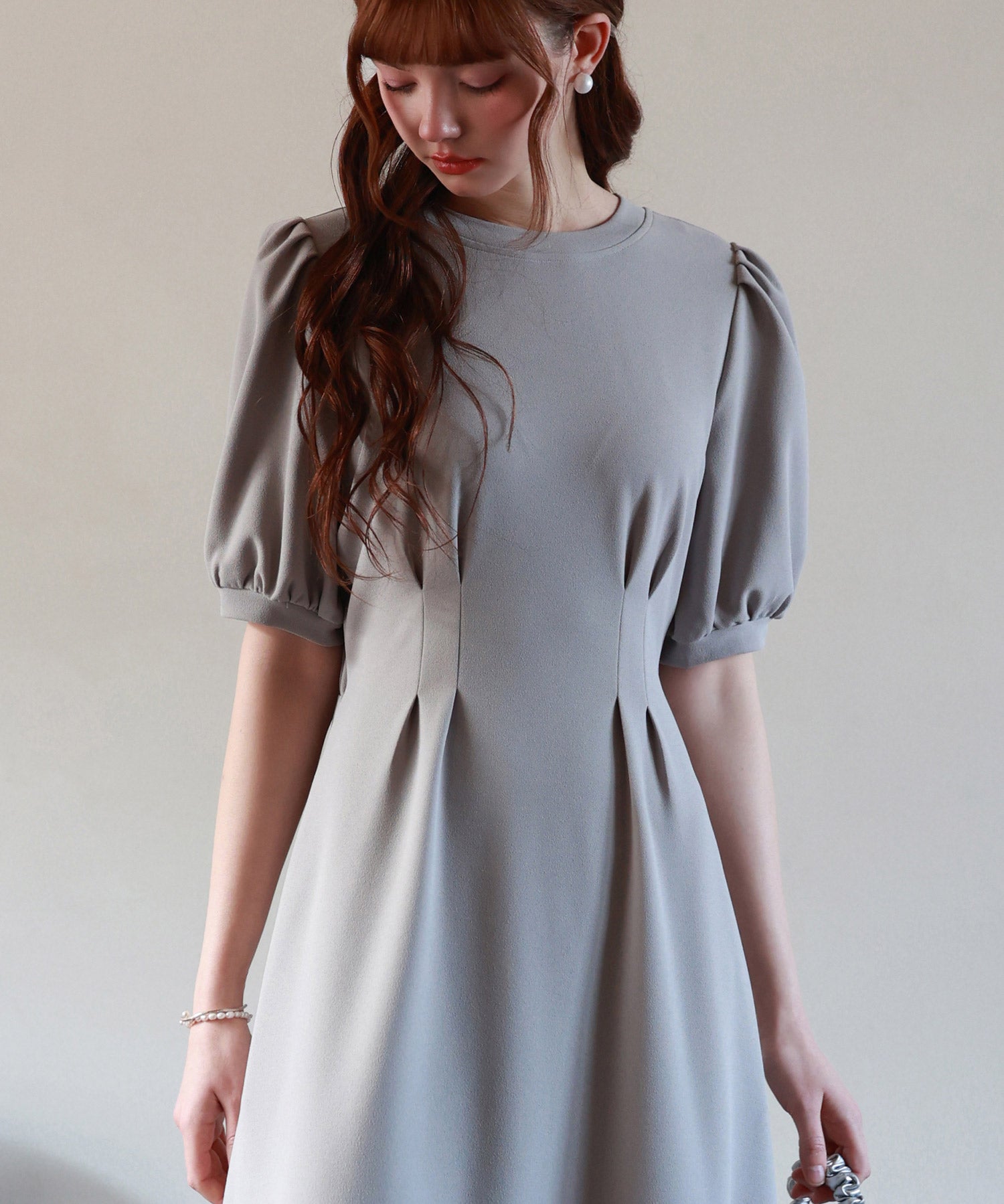 楽ちんカットソーロングワンピースsdp0086 グレー
