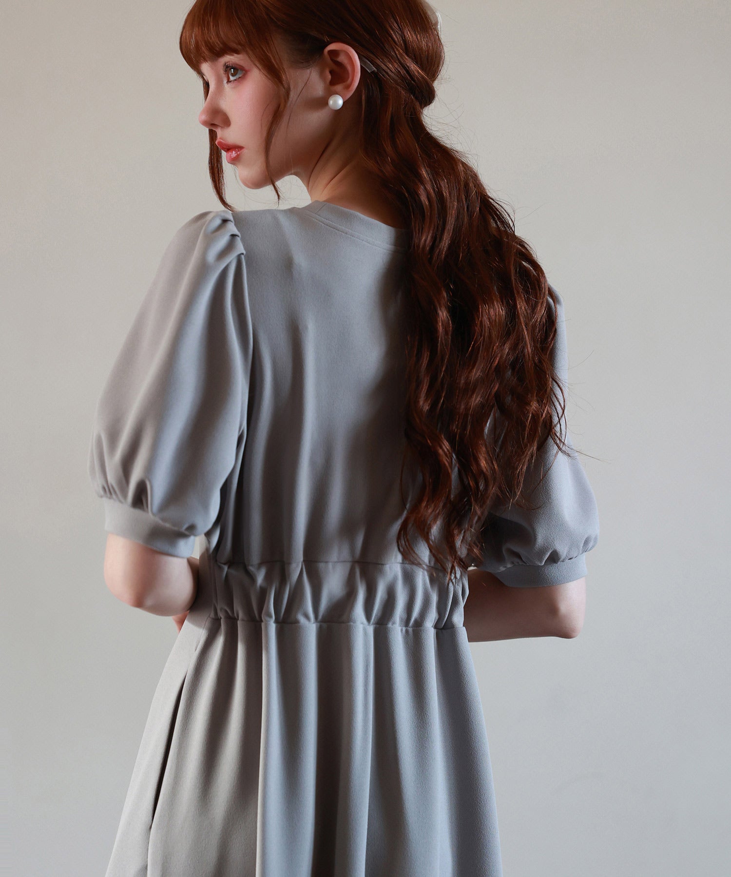 楽ちんカットソーロングワンピースsdp0086 グレー