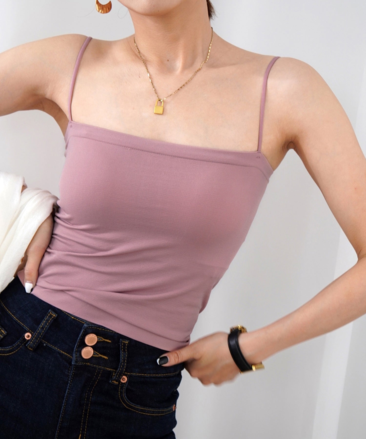 カップ付きスクエアネックキャミソールsdp0092-101-26