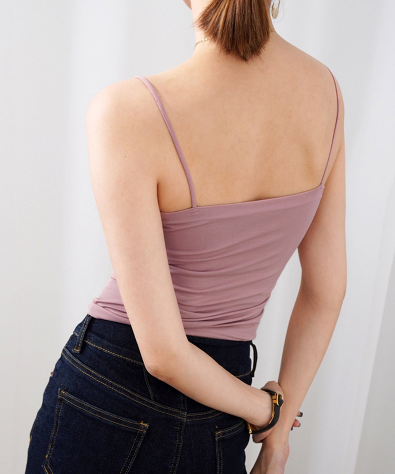 カップ付きスクエアネックキャミソールsdp0092 ピンク