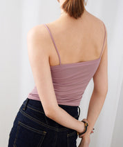 カップ付きスクエアネックキャミソールsdp0092 ピンク