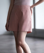 ツイル織ハイウエストショートパンツsdp0093 ピンク