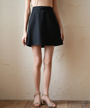 ペチパンツ付きミニ丈スカートsdp0094 ブラック
