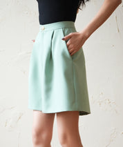 裏地付きハイウエストショートパンツsdp0096 グリーン