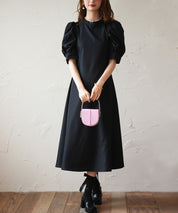 パフスリーブワンピースsdp0098 ブラック