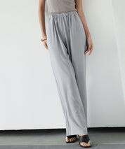 とろみ素材ウエスト総ゴムワイドパンツsdp0102 グレー