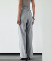 とろみ素材ウエスト総ゴムワイドパンツsdp0102 グレー