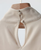 チョーカーネック長袖ブラウスsdp0130 アイボリー