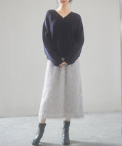 ふわふわシャギーナロースカートsdp0134 グレー