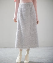 ふわふわシャギーナロースカートsdp0134 グレー