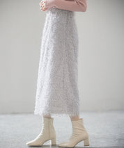 ふわふわシャギーナロースカートsdp0134 グレー