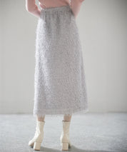 ふわふわシャギーナロースカートsdp0134 グレー