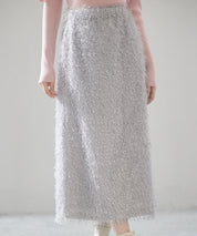 ふわふわシャギーナロースカートsdp0134 グレー