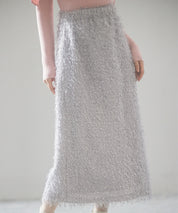 ふわふわシャギーナロースカートsdp0134 グレー