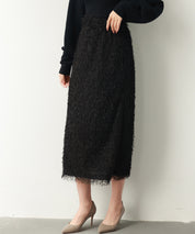ふわふわシャギーナロースカートsdp0134 ブラック