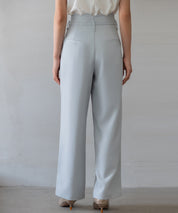 【生地リニューアル】スカラップハイウエストパンツsdp0172b ブルーグレー