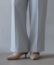 【生地リニューアル】スカラップハイウエストパンツsdp0172b ブルーグレー