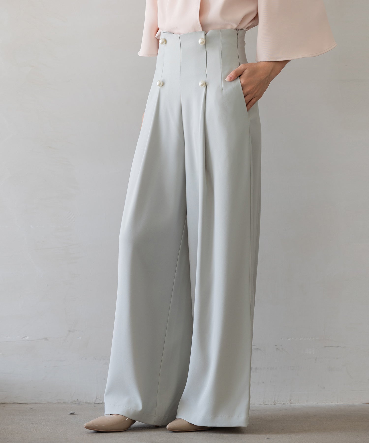 【生地リニューアル】フロントパールワイドパンツsdp0174b-102-37