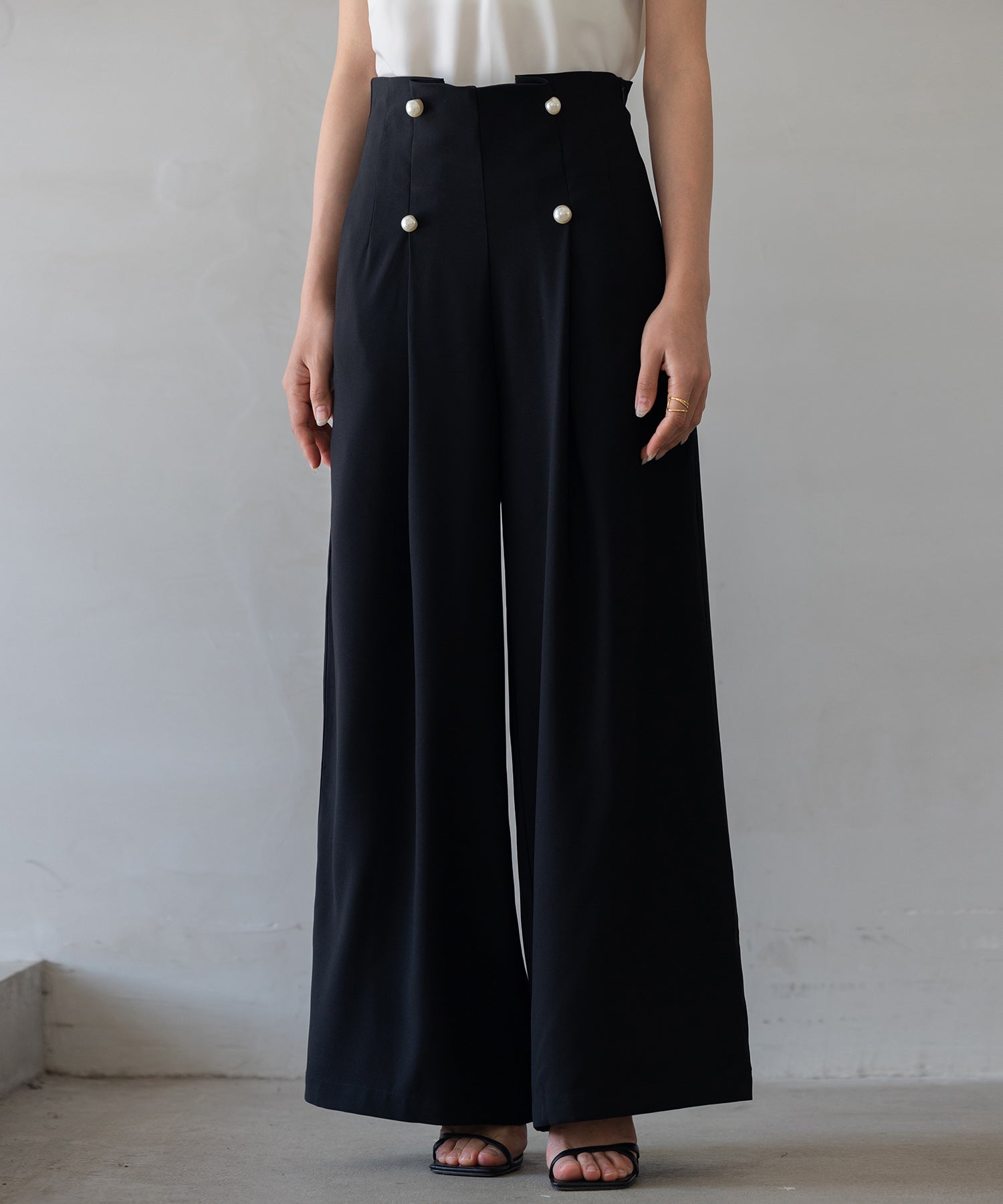 【生地リニューアル】フロントパールワイドパンツsdp0174b-102-8