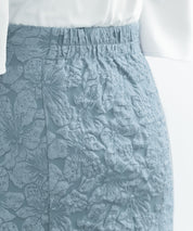 フクレジャガードマーメイドミモレ丈スカートsdp0188 ブルーグレー